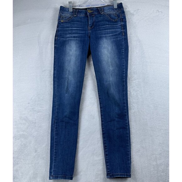 Democracy Skinny Jeans Womens Size 6 AB Solution Mid Rise B1105BKV230 Blue - Picture 1 of 12